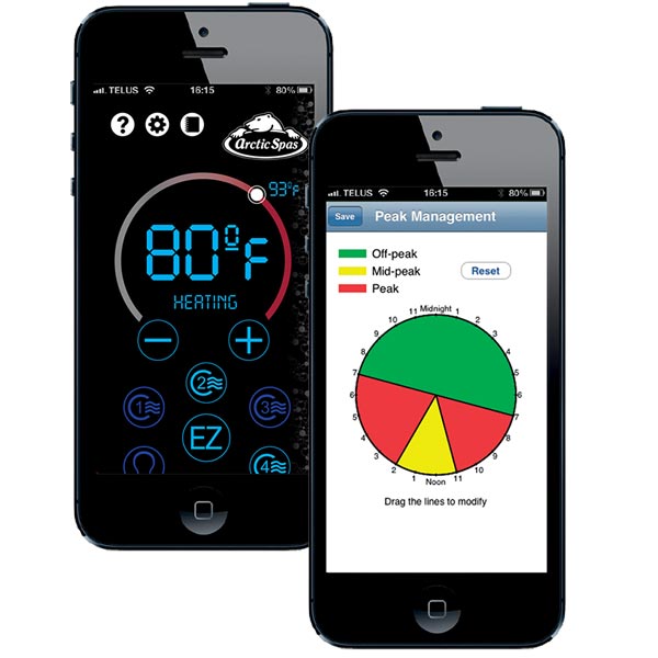 Mobilní aplikace pro ovládání vířivky